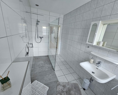 Unser barrierefreies Badezimmer vom Fereinhaus in Hopsten im schönen Tecklenburger Land.