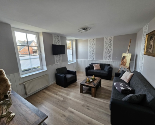 Wohnzimmeransicht des Fereinhaus in Hopsten - Tecklenburger Land