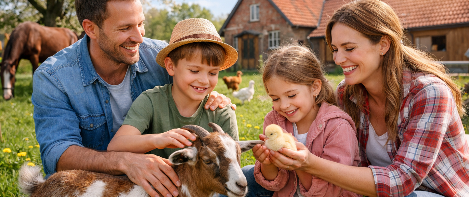 Familienurlaub auf dem Bauernhof im Frühling im Tecklenburger Land