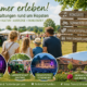 Familie besucht eine Sommerveranstaltung nahe Hopsten im Tecklenburger Land