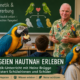 Ara-Dame Daisy begeistert Schülerinnen und Schüler beim Genetik-Unterricht mit Heinz Brügge auf dem Erlebnishof Brügge.